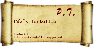 Pók Tertullia névjegykártya